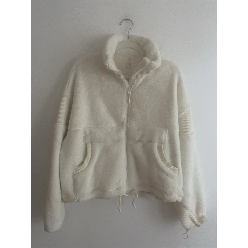 Free People Movement Seeing Stars‎ Sherpa Jacket Ivory Small EUC